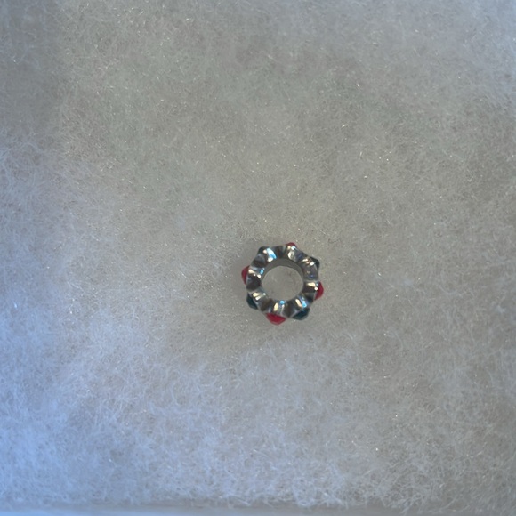 Brighton navette red and green spacer charm for charm bracelet - Picture 3 of 3